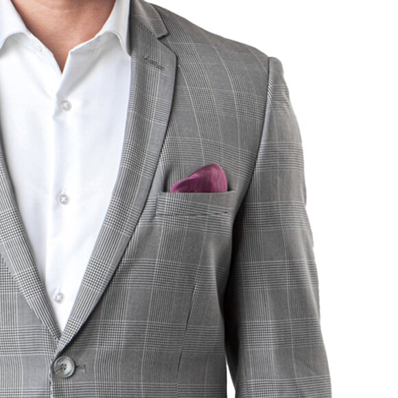 Mens Blazer Jacket Glen Check Pattern, Grey - Picture 2 of 5